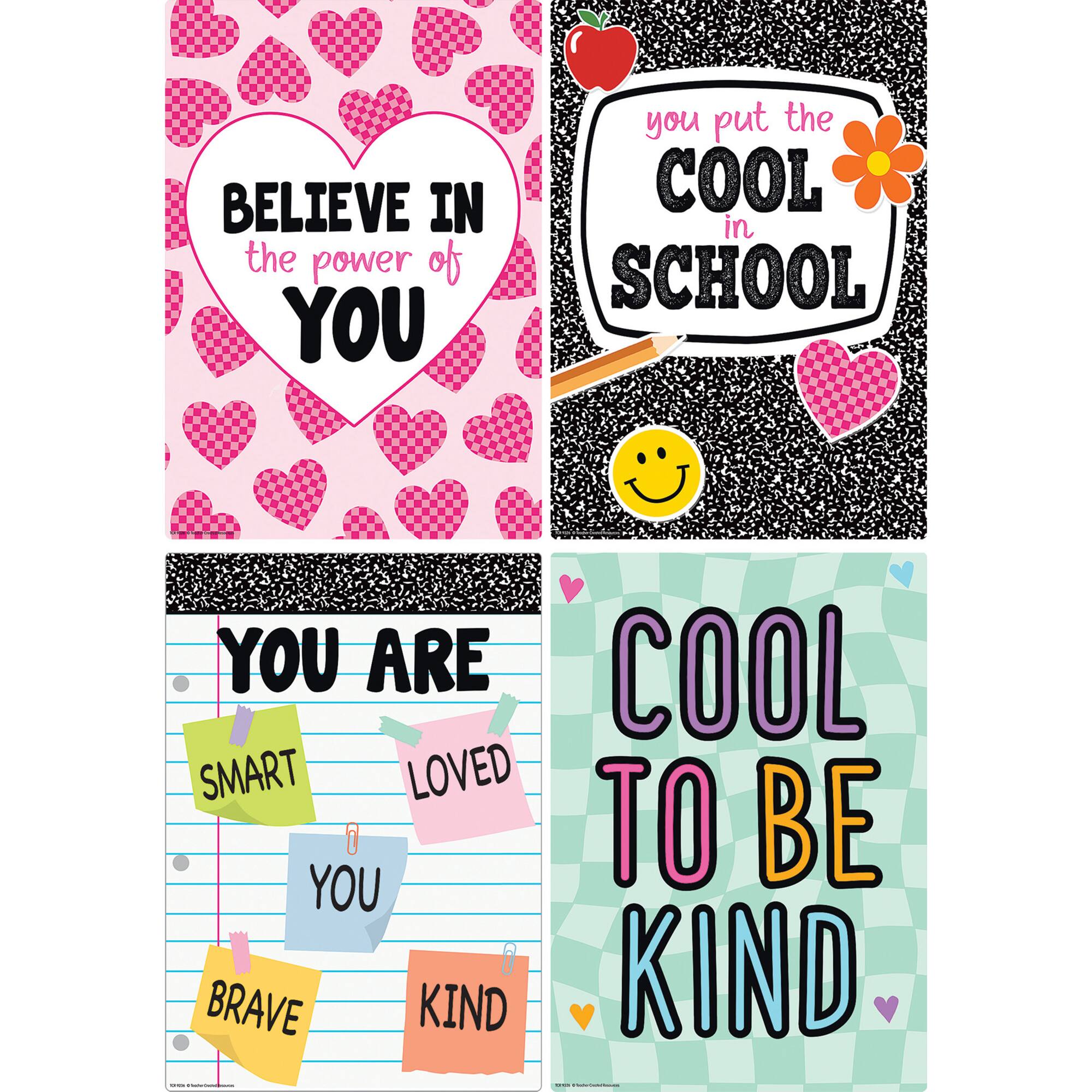 Teacher Created Resources® 11" x 16" Cool for School Positive Sayings Small Poster Set
